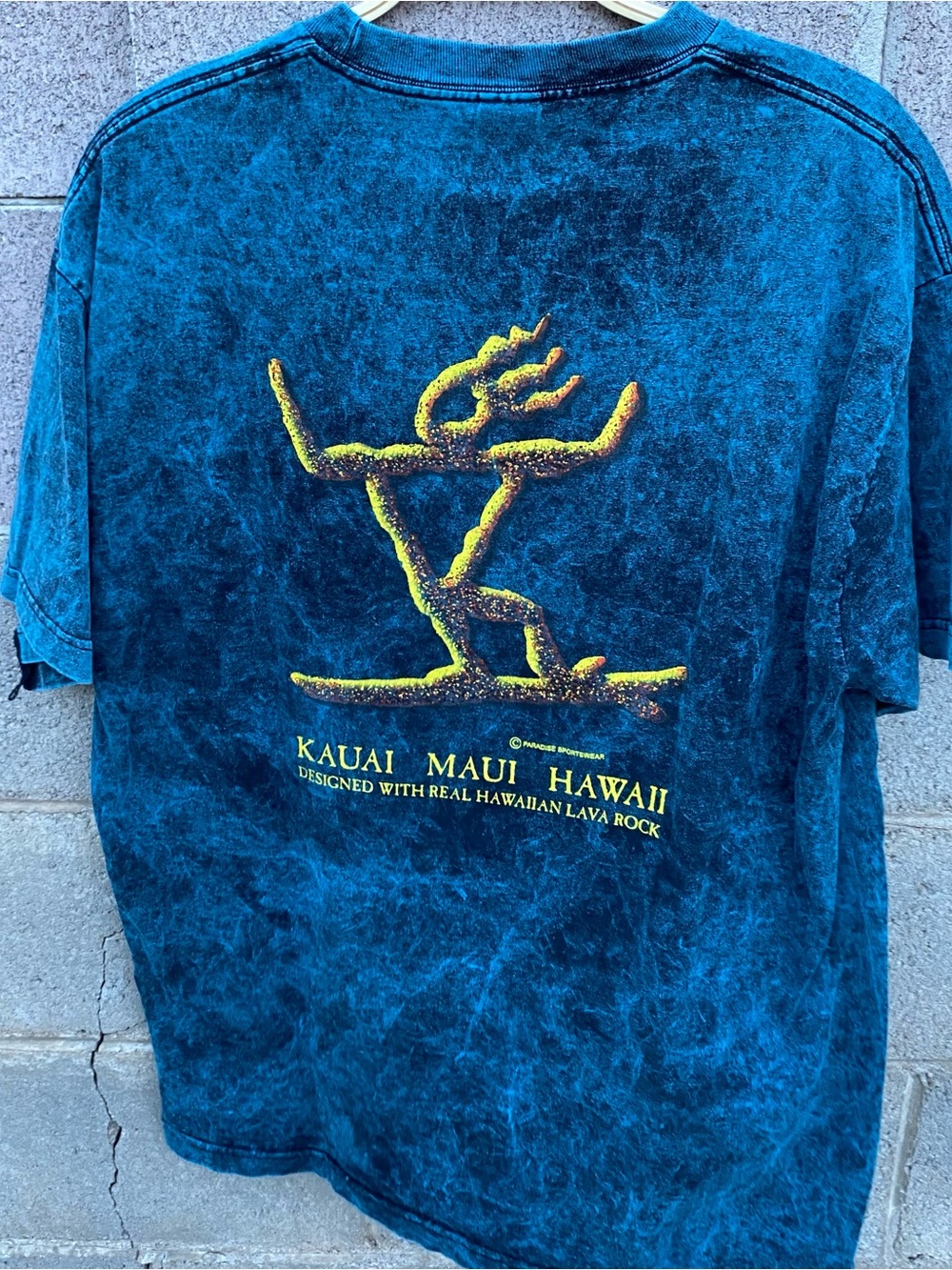 Vintage Lava Blues Hawaii Acid Wash T Shirt XL Surf Tourist Kauai Maui Oahu